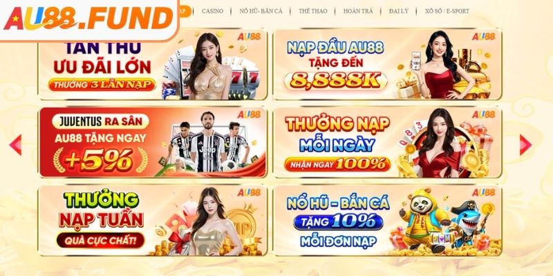 4 bước đăng ký chương trình khuyến mãi AU88